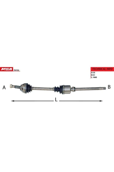 MGA 70152 Aks Sag Abssız Peugeot Boxer Cıtroen Jumper Fıat Ducato 18q  Oem ürün görseli 1