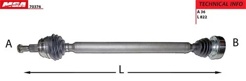 MGA 70376  Aks Sağ Golf IV Bora / A3 / Toledo Leon / Octavıa 1.6 Akl Aeh ürün görseli