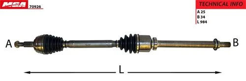 MGA 70926  AKS SAĞ FLUENCE 09- 1.5 DCI 6 VITES OTOMATIK SANZIMAN ürün görseli