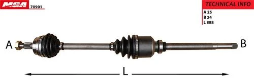 MGA 70901  AKS SAĞ 306 EM 405 SRI YM 1.6 1.8 1.9 1.9D XUD9 - 1