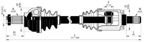 GKN 304620  Aks Komple Sol Bmw E46 325xı 00-05 330xı 330xd 00-05 31607505199 ürün görseli 1