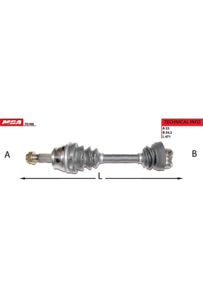 MGA 70188  Aks Sol Palio Albea 06- Linea 07- 1.3 Jtd 90 Hp ürün görseli