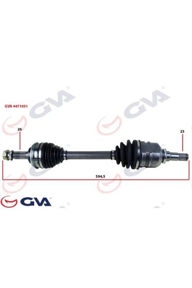 GVA 4471051 Komple Aks Sol Toyota Corolla 1.6l 4a-fe Ae101 Ae111 92-00 / 1.3l 2e Ee100 Ee111 94-00 Abs Siz Araçl