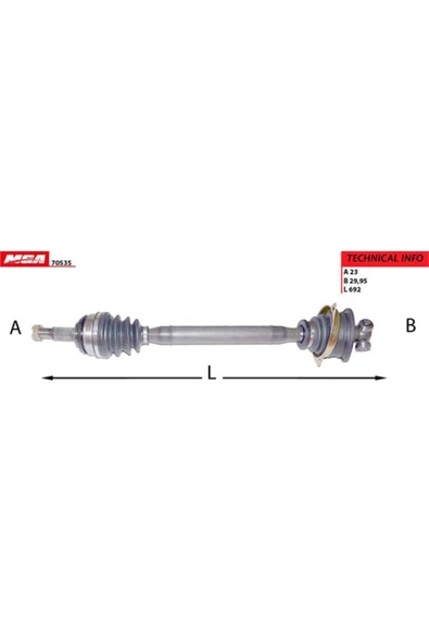 MGA 70535  Aks Sol Absli Logan 04- Sandero 1.5 DCI ürün görseli 1