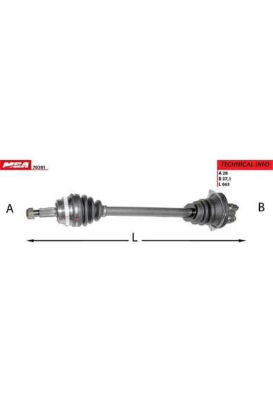 MGA 70301  Aks Sol Absli 51d Master Iı / Movano 2.5 Dcı ürün görseli