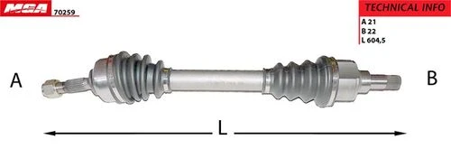 MGA 70259  AKS SOL ABSSİZ 206 1.4 HDI 1.6 TU5 ürün görseli
