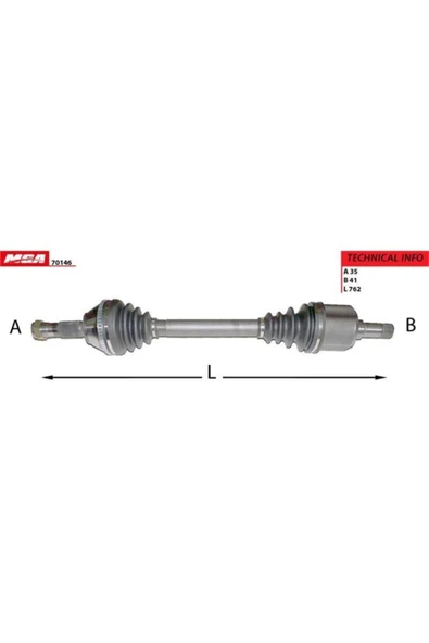 MGA 70147 Aks Sol 54D Absli ( Peugeot : Boxer Citroen : Jumper Fiat : Ducato 18Q ) - -70146