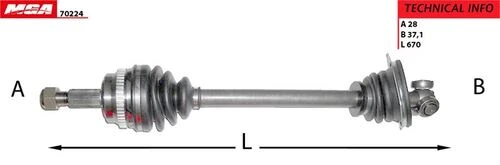 MGA 70224  Aks Komple Sol Abs'li 1998-2001 Master Movano 2.8 S8u S9w 7700102978 ürün görseli