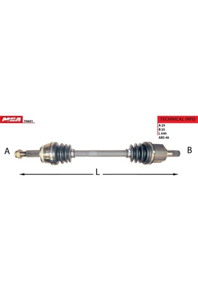 MGA 70601 AKS KOMPLE SOL- ABSLI - HYUNDAI ACCENT-ERA 07-11 BENZINLI  -4.95001E+15 ürün görseli 1