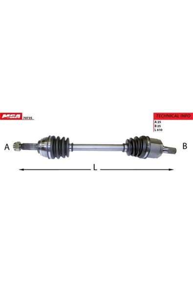 MGA 70735  Aks Sol Accent 95-00 ürün görseli 1