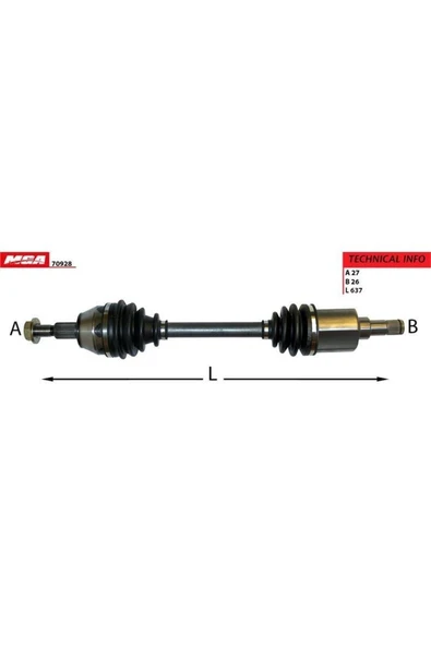 MGA 70928 Av61 3b437 Cd Aks Komple Sol ( Ford : Focus Cmax 1.6tdci 11- ) ürün görseli