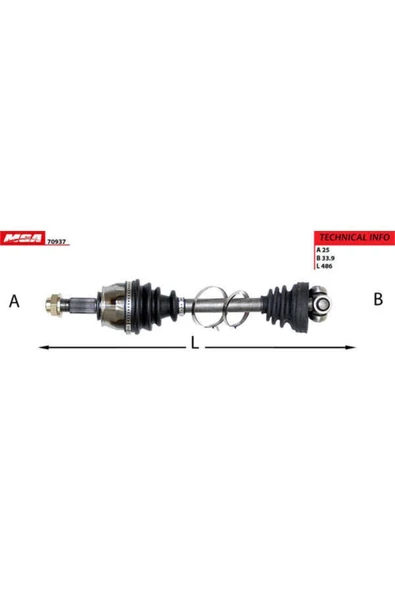MGA 70937  Aks Sol Fiorino Punto Evo 09-12 Grande Punto 05- 1.3 Mjet At Komple ürün görseli 1