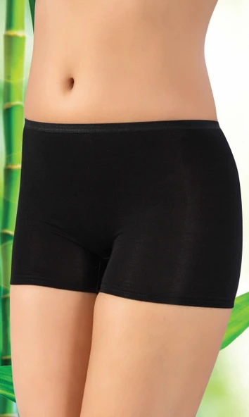 Lüx Drm 3500 Kadın 3'lü Bamboo İz Yapmaz Boxer SİYAH-BEYAZ-TEN - 2