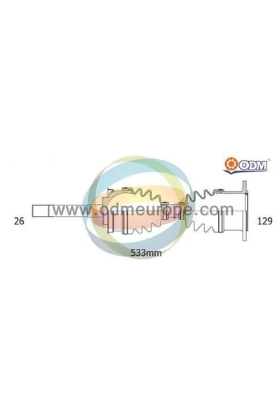 Odm TO88627 Ön Aks Hilux Pickup 97-01 2.4dt-hilux Pickup 01-04 2.5d4d 4 Runner 3.0ı (26x532x150) Komple Sag-sol - 1