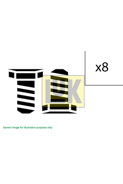LUK 411015510  Volan Civata Takımı (8'li, M104, M111, Om601, Om602) 190 W201 88-93 W124 88-92 W202 93 ürün görseli