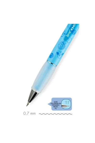 Deep Versatil Kalem 0.7 Neon Mavi Bögürtlen - 3