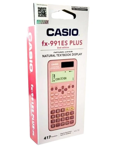 Casio Hesap Makinası Bilimsel Fonksiyonlu Plus 2nd Edition 417 Pembe FX991ES