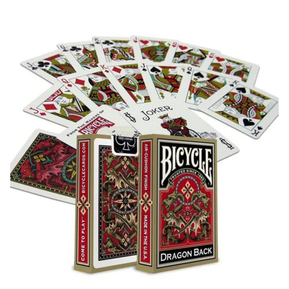 Bicycle® Dragon Back Kırmızı - Gold Oyun İskambil Kartı - 3