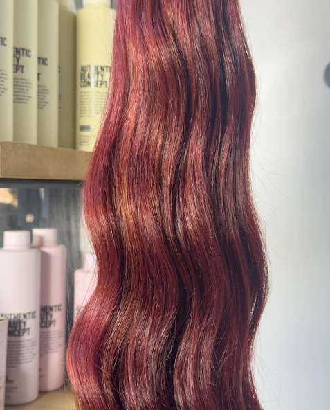 HairPim Professional (0.6 Gr) Şarap Kızılı 50 Adet 70 Cm Yeni Nesil Kaynak Gerçek Saç HP362 - 3