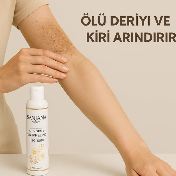 SANJANA KEÇİ SÜTLÜ PEELİNG, ÖLÜ DERİLERİ SOYUCU,125 ML - 2