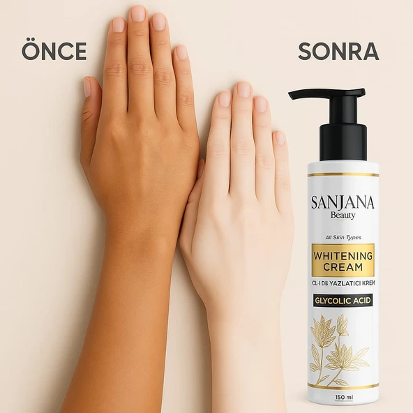 SANJANA CİLT BEYAZLATICI KREM 125 ML,GLİKOLİK ASİTLİ - 2