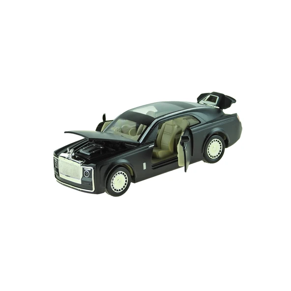 Oyuncak Metal Araba Çek Bırak Işıklı Sesli Phantom 13 cm Siyah