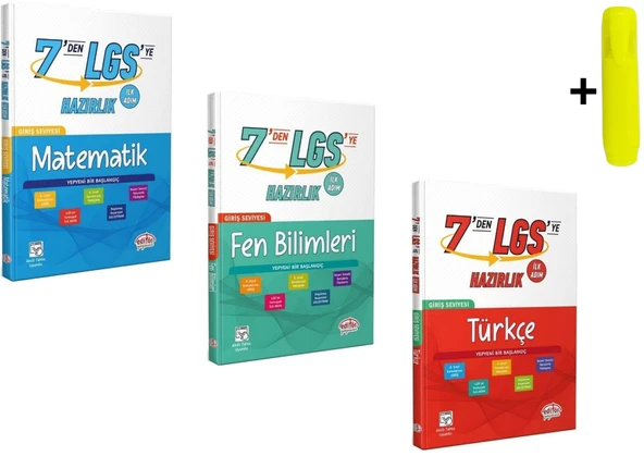 Editör Yayınları 7’den LGS’ye Hazırlık Matematik Fen Türkçe Seti Yeni
