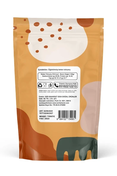 Taze Öğütülmüş Keten Tohumu 100 gr - Flax Seeds Powder (Menşei; Türkiye) - 2