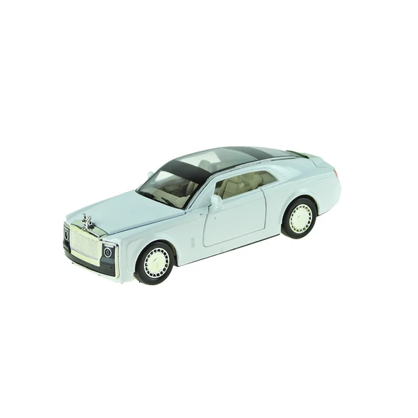 Oyuncak Metal Araba Çek Bırak Işıklı Sesli Phantom 13 cm Beyaz - 4