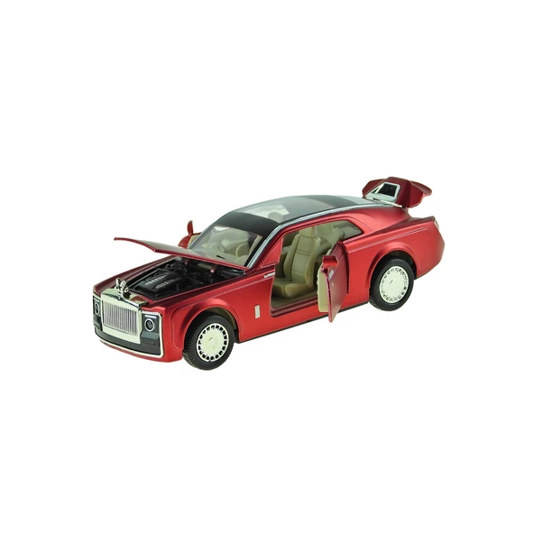 Oyuncak Metal Araba Çek Bırak Işıklı Sesli Phantom 13 cm Kırmızı