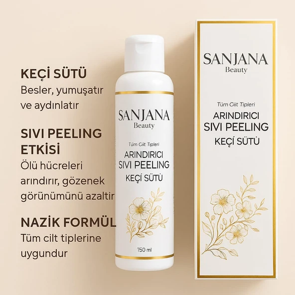 SANJANA KEÇİ SÜTLÜ PEELİNG, ÖLÜ DERİLERİ SOYUCU,125 ML - 3