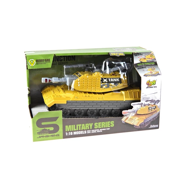 1:16 Ölçek Oyuncak  Tank Süper Tank Işıklı Sesli Sürtmeli 30 Cm - 3