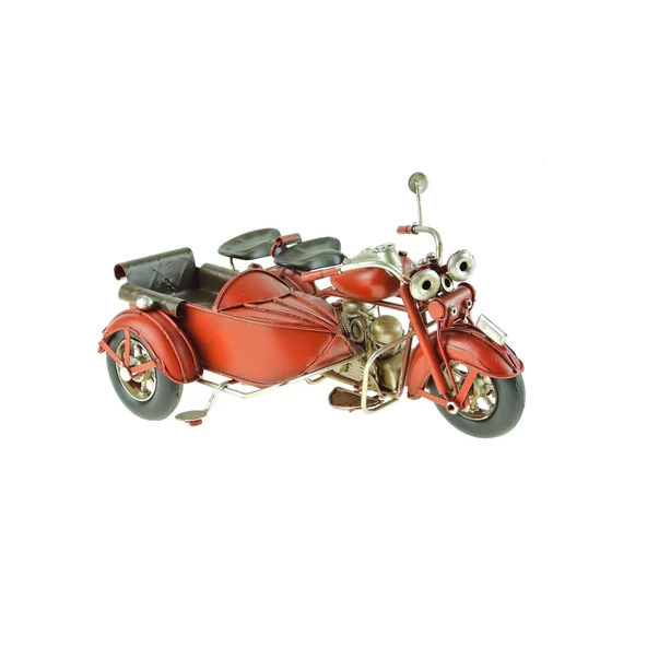 Motosiklet Dekoratif Metal Motosiklet Sepetli 15 Cm
