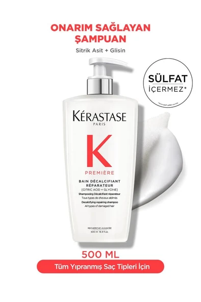Kerastase Première Bain Decalcifiant Reparateur Yıpranmış Saçlar Için Onarım Şampuan 500 ml