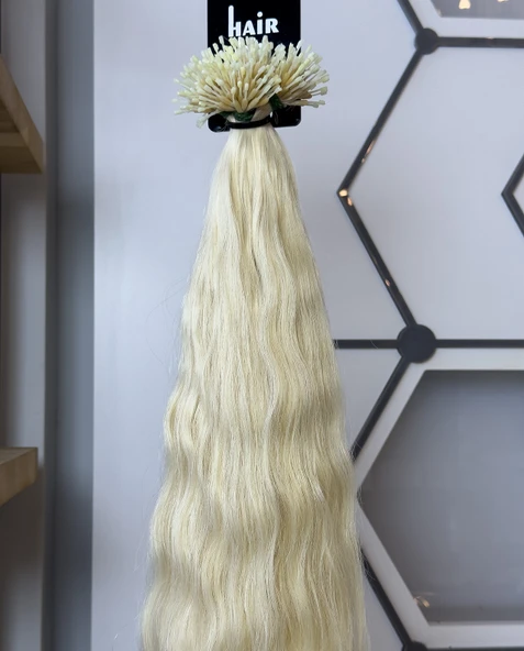 HairPim Selection (0.6 Gr) Doğal Dalga Platin 50 Adet 70 Cm Yeni Nesil Kaynak Saç HP366 - 2