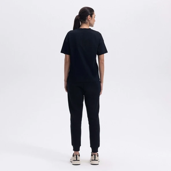 Ellesse Kadın Siyah Oversize Pamuklu Tişört –  EF394-BK - 4