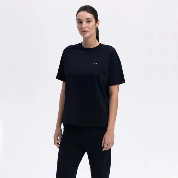 Ellesse Kadın Siyah Oversize Pamuklu Tişört –  EF394-BK - 5