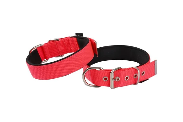 Actirex Neon Yumuşak Doku Köpek Boyun Tasma Red Medium 2cmx45cm ürün görseli 1