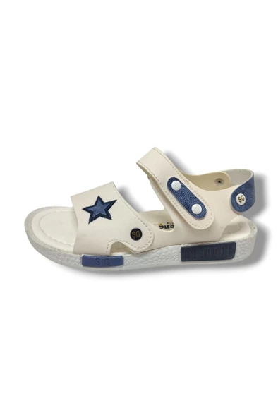 Şiringenç 1525-20 Anatomik Çirt Bant Erkek Çocuk Sandalet Beyaz Mavi - Resim 2