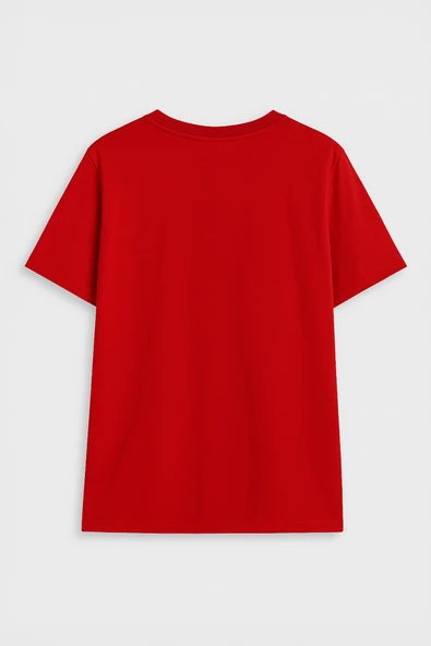 Kadın Bisiklet Yaka Baskılı Siyah T-shirt - 3