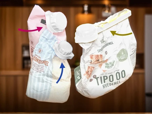 3'lü Kapaklı Ambalaj Klips Seti / Farklı Ebatlarda, Sızdırmaz ve Pratik Kapatma Çözümü / Paket Klipsi - 7