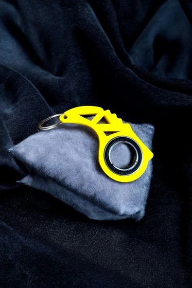 Keyrambit Rulmanlı Sarı Dönen Anahtarlık – 1 Adet - 6