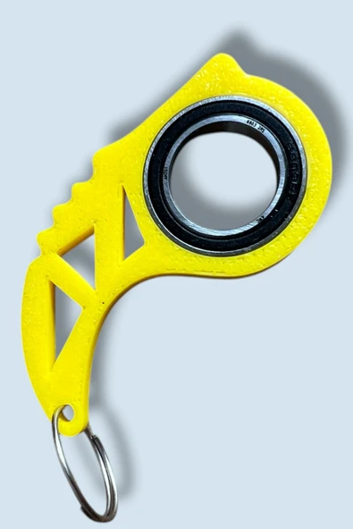 Keyrambit Rulmanlı Sarı Dönen Anahtarlık – 1 Adet - 2