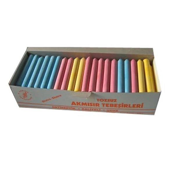 Akmısır Tozsuz Renkli Tebeşir 100 Lü