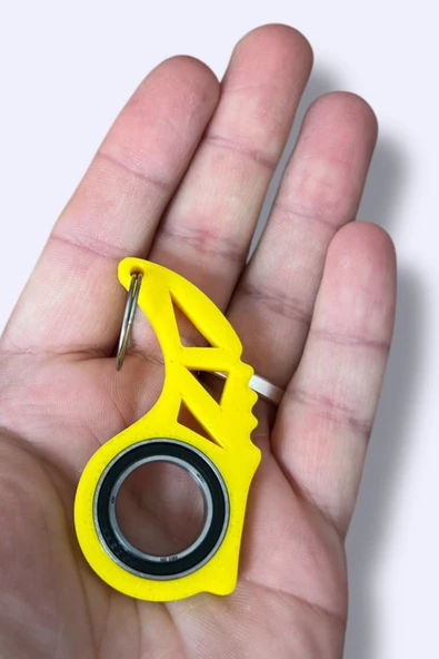 Keyrambit Rulmanlı Sarı Dönen Anahtarlık – 1 Adet - 3