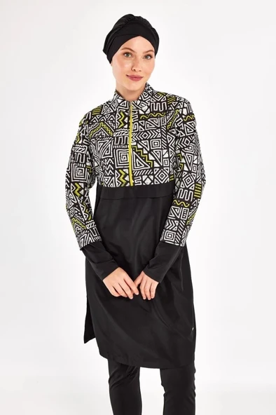 Adasea 251407 Jules Tam Boy Tasarım Tesettür Mayo - 6