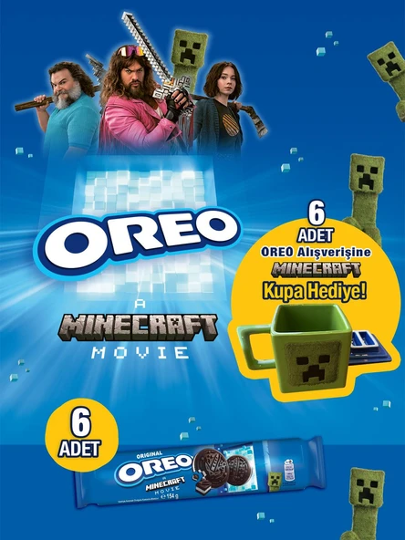 Oreo 154G Minecraft Vanilya (x6) + Minecraft Kupa