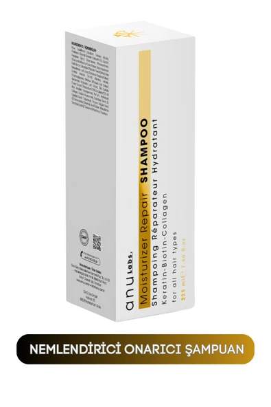 Anu Labs Moisturizer Repair Shampoo Nemlendirici Onarıcı Şampuan 225 ml - 2