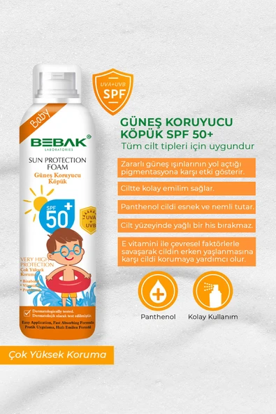 Bebek Güneş Köpüğü 50+ Spf Yüksek Koruma 150 ml - 2