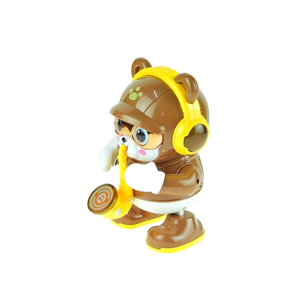 Oyuncak Ayıcık Saksafon Çalan Ayıcık Işıklı Sesli 18 Cm